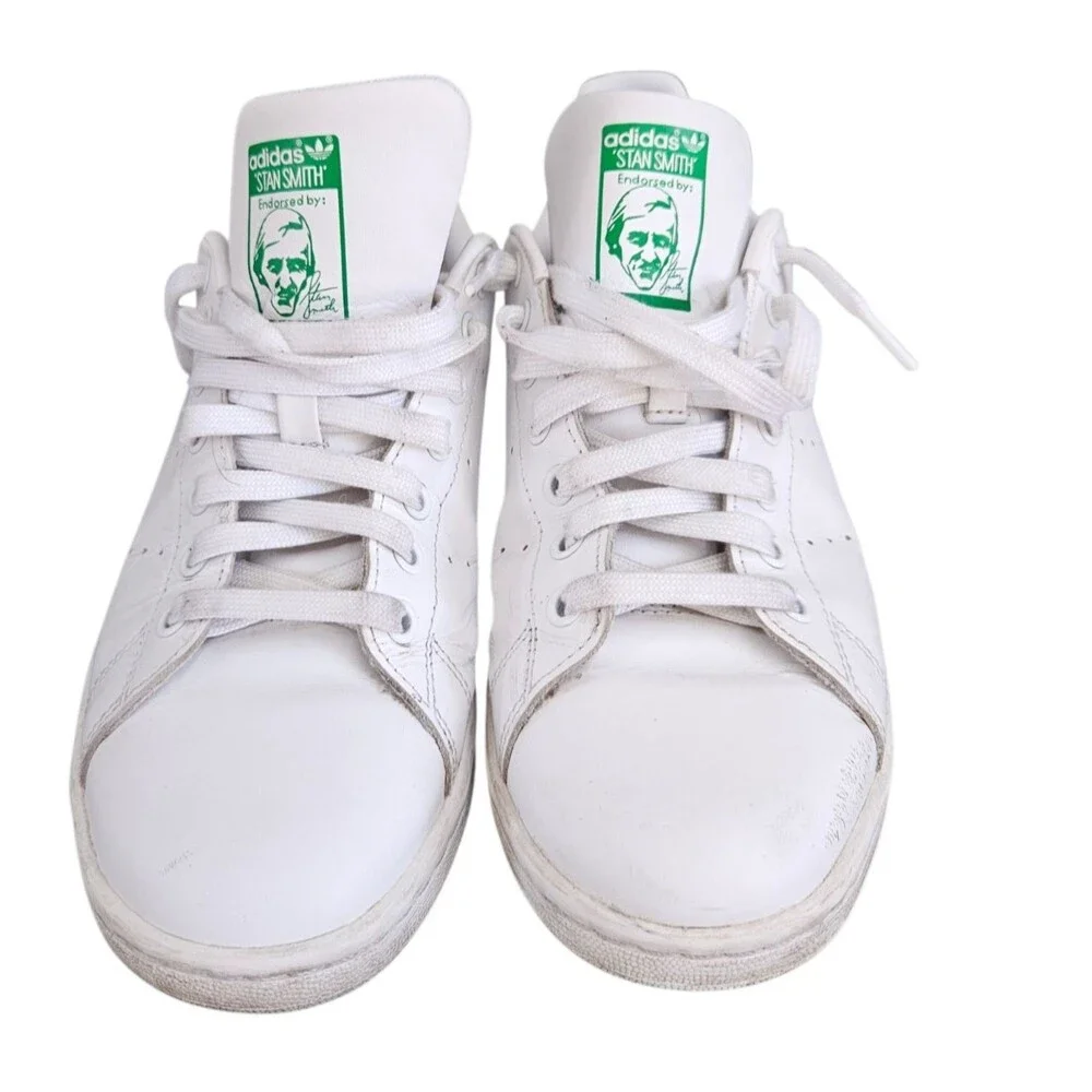 Adidas Originals Stan Smith Sneaker Men's 9 White Green Low Top Athletic Shoes